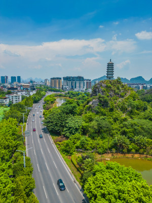 桂林翠竹路城市建筑交通