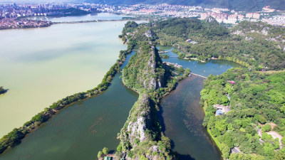 广东肇庆七星山5A景区星湖航拍