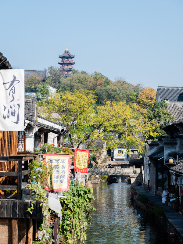 秋冬时节，绍兴江南水乡风景