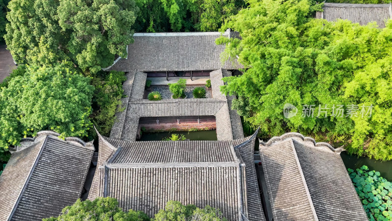 四川眉山三苏祠4A景区航拍图