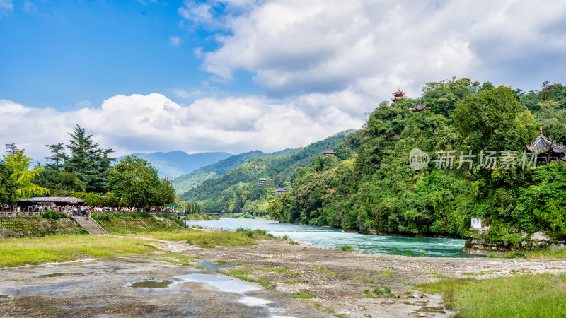 四川都江堰景区旅游综合场景