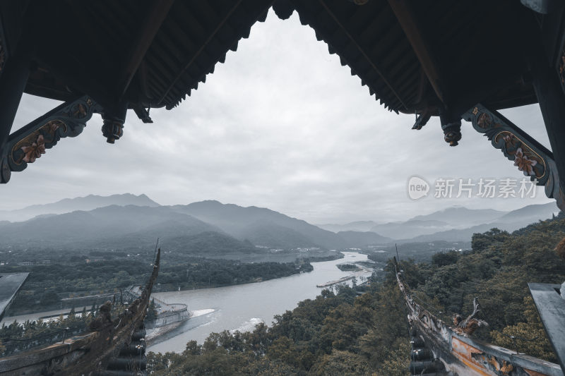 成都都江堰全景拍摄