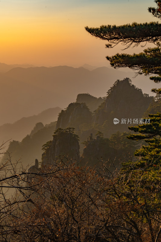 安徽黄山风景区自然风光