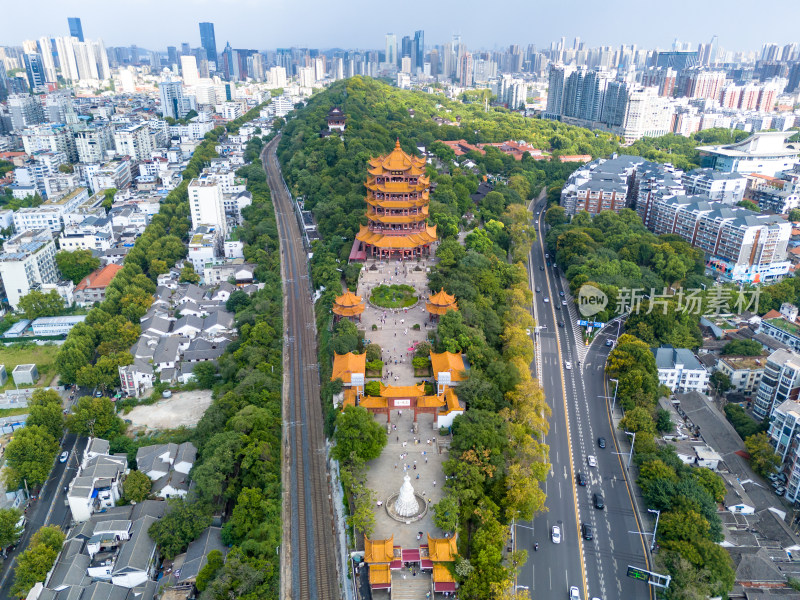 武汉黄鹤楼户部巷航拍图