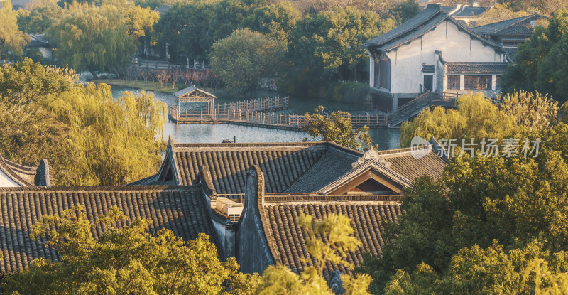 浙江古镇乌镇风光秋季