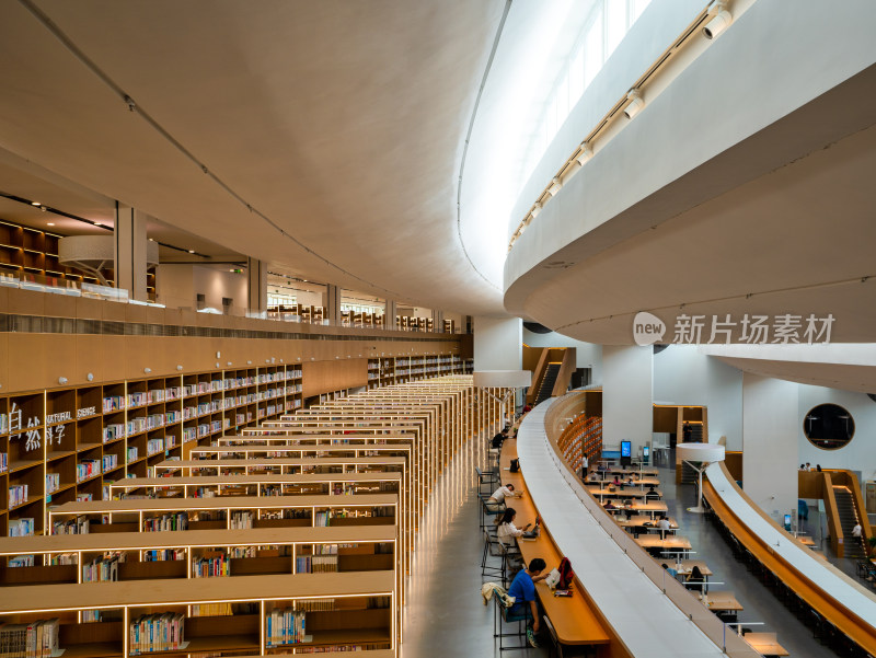 武汉市东西湖区图书馆室内读书空间