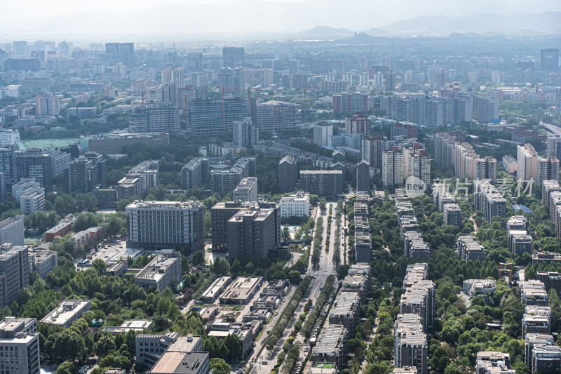 俯瞰北京城市景观建筑群