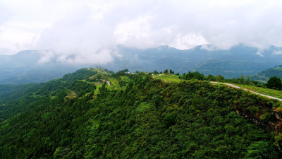 中国山脉田园风光