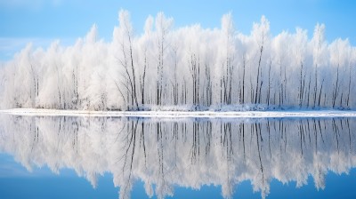 冬季唯美雪景海报背景配图高清摄影图