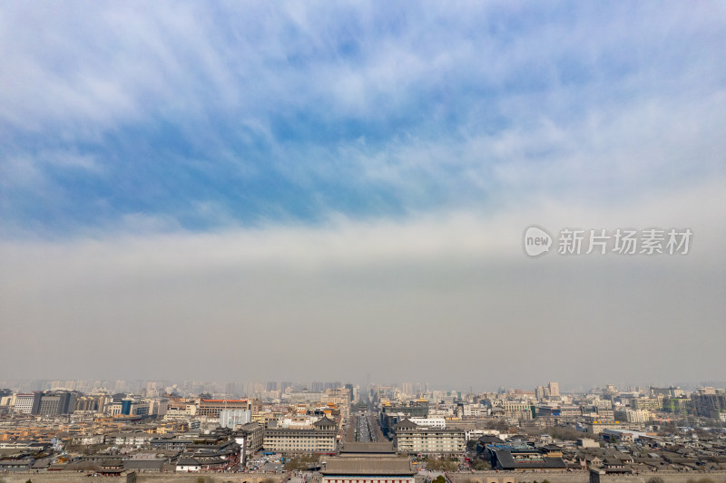 西安城市风光天空航拍摄影图