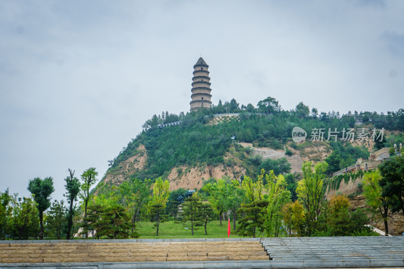 陕西省延安市宝塔山景区 红色旅游景区