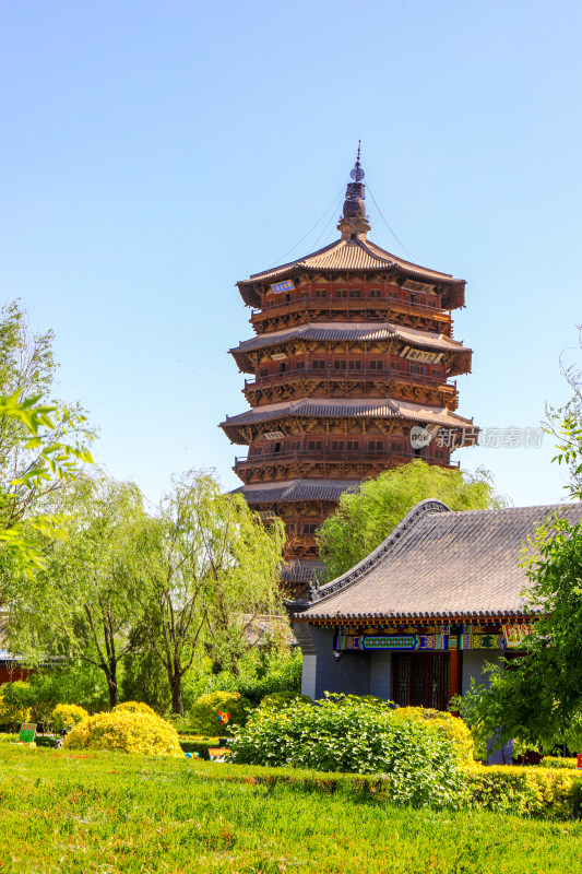 山西太原应县木塔景区祈园