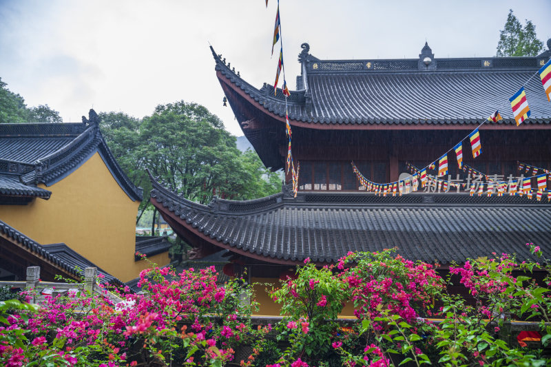 杭州飞来峰景区上天竺法喜禅寺古建筑