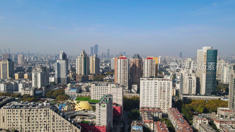 航拍江苏南京城市建设南京大景