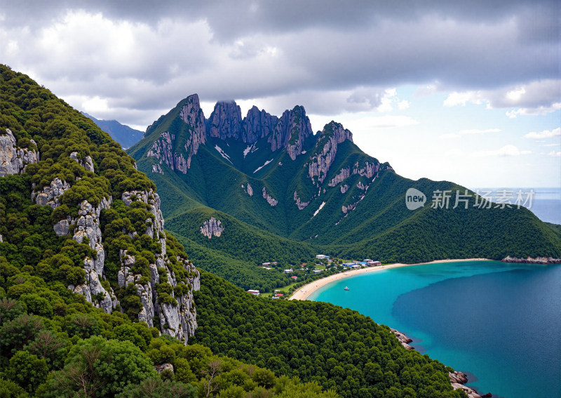 山海相依自然风光全景