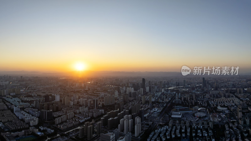 宁波市区航拍城市风光广告背景图城市宣传片