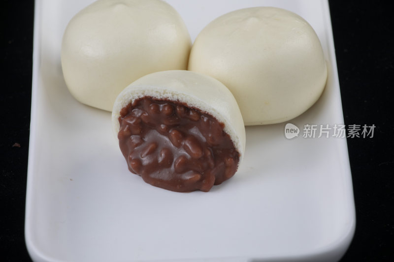 小吃豆沙包红豆包