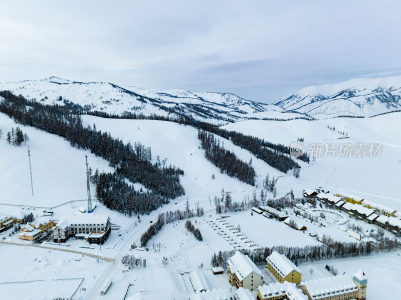 新疆冬季阿勒泰喀纳斯雪景