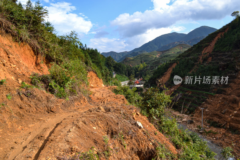 山林间的村庄全景