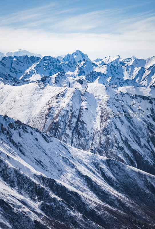 新疆天山山脉雪山山峰山脉