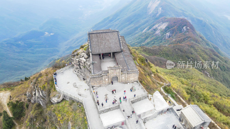 航拍湖南南岳衡山祝融峰5A景区