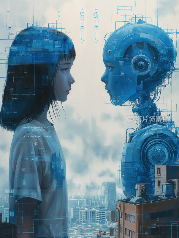 与人工智能机器人的对话海报