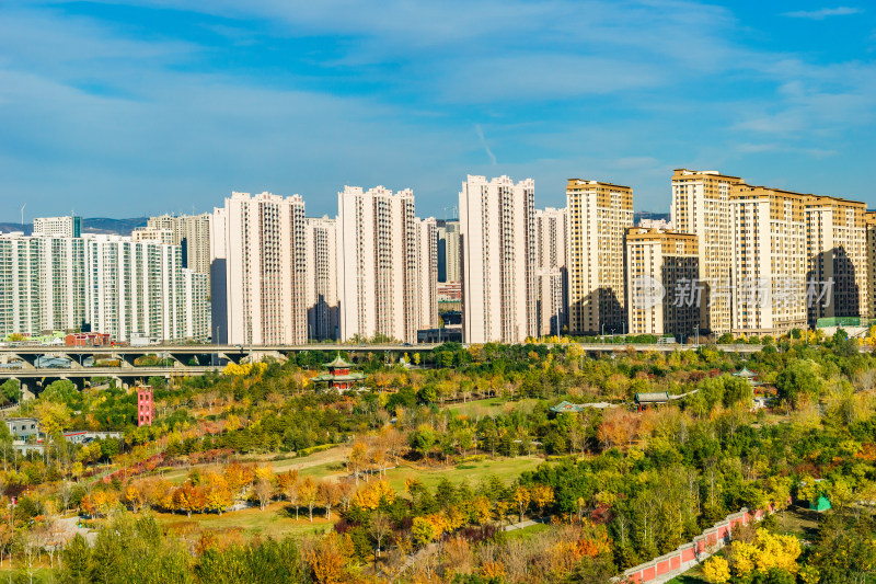 山西省太原市城市天际线景观