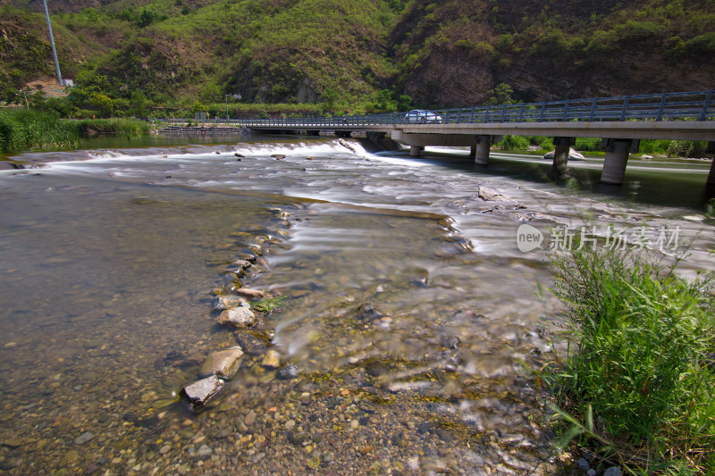 北京永定河门头沟段浅滩水流