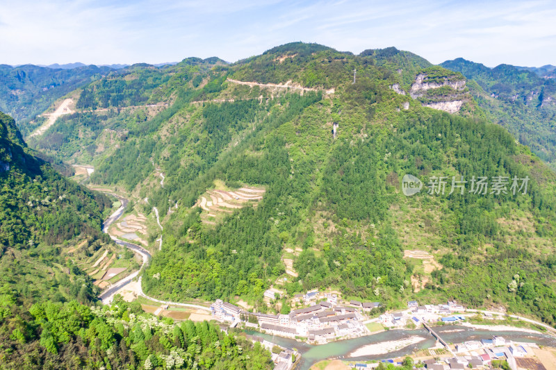 祖国大海河山青山绿水风景航拍