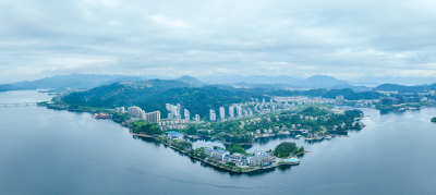 航拍浙江千岛湖风光