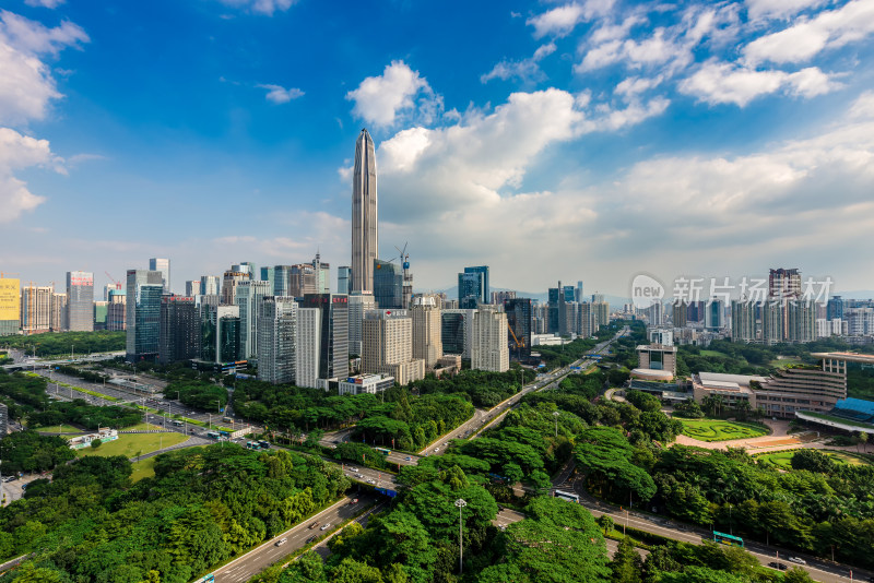 深圳城市中心区城市建筑风光