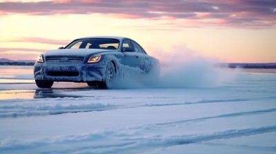 冬季唯美雪景雪山海报背景配图高清摄影图