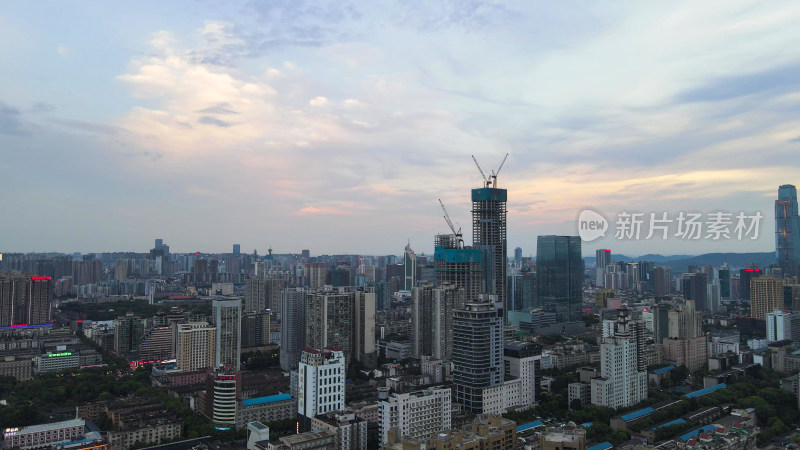 航拍湖南长沙城市大景长沙建设