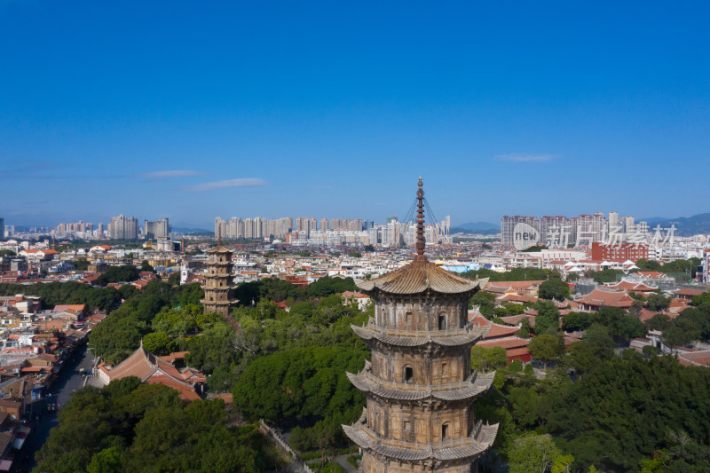 泉州古城西街航拍全景