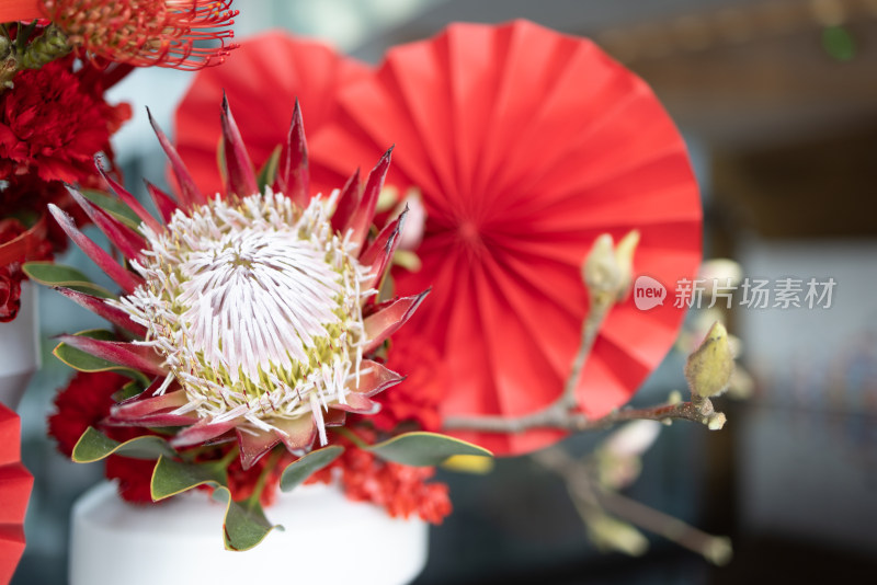 春节的红色新年装饰