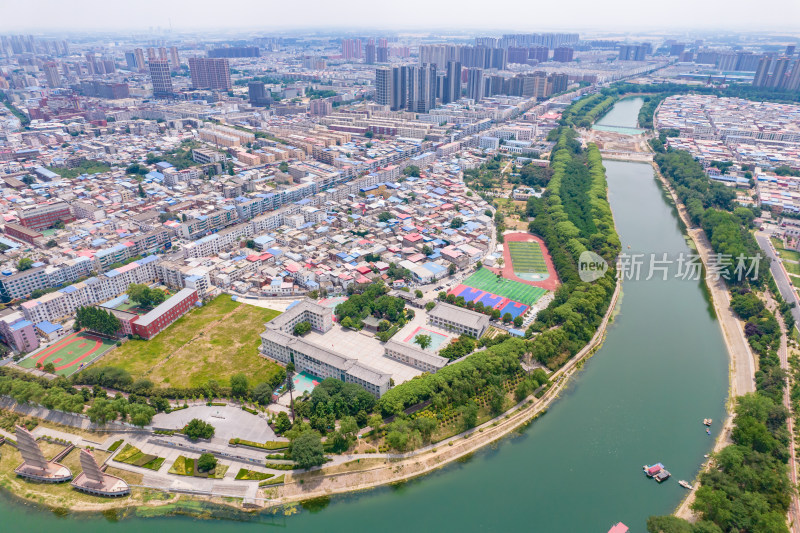 河南漯河城市建设航拍图