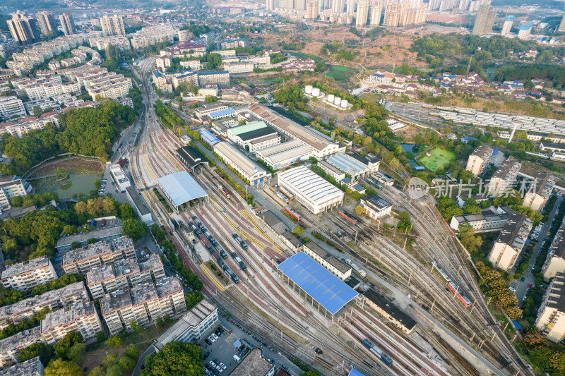 湖南怀化城市建设航拍图