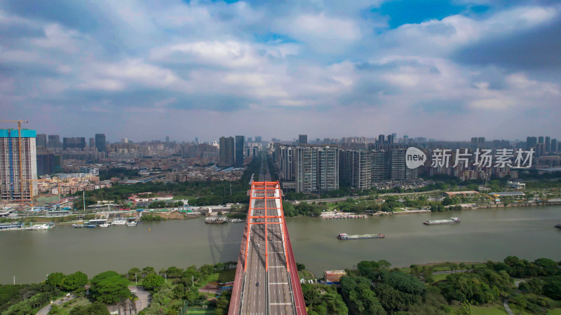 广东佛山城市风光东平大桥航拍