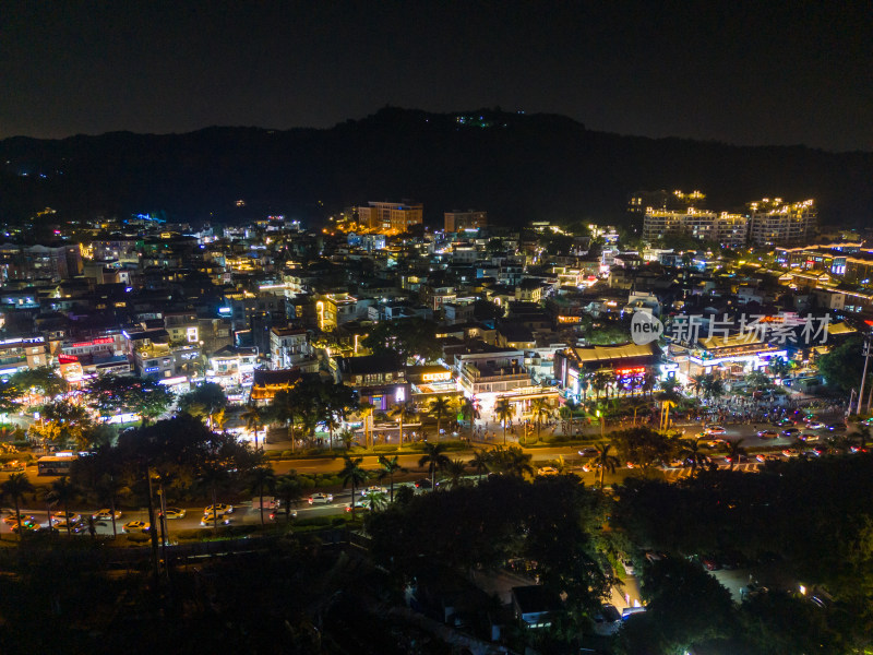 福建厦门增厝安夜景航拍图