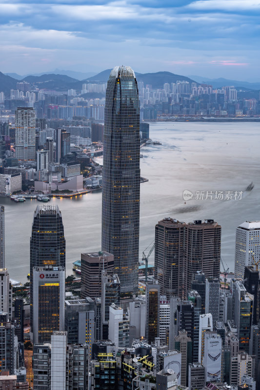 香港维多利亚港CBD中环繁华都市