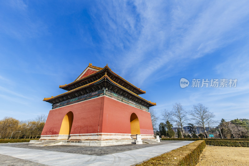 北京昌平区十三陵神道景区碑亭