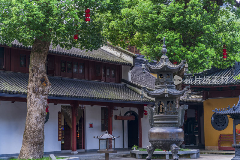 杭州西湖三天竺法镜寺古建筑风景