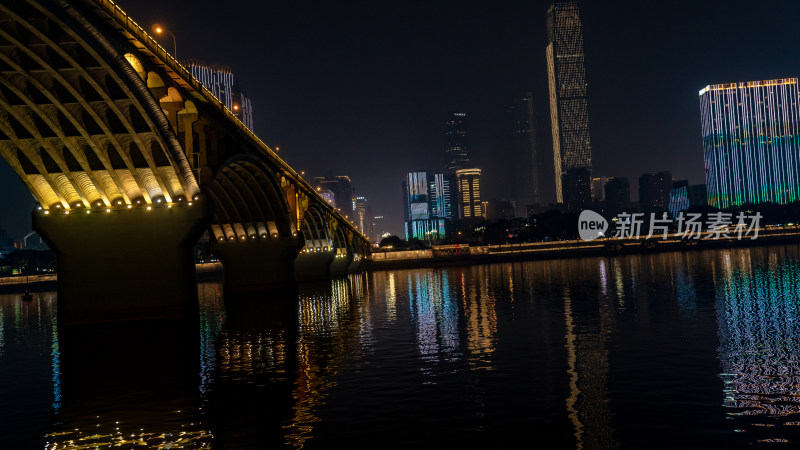 湖南长沙城市夜景灯光摄影图