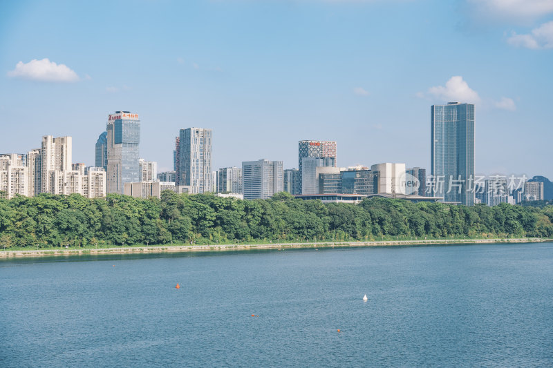 广西柳州城市风光-柳江滨水建筑群