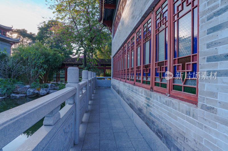 佛山顺峰山公园粤剧大观园传统岭南建筑庭院