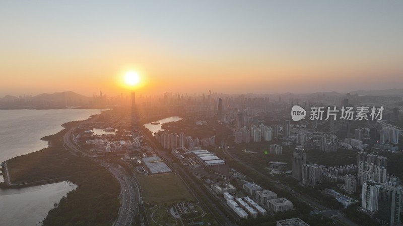 红树林夕阳深圳湾