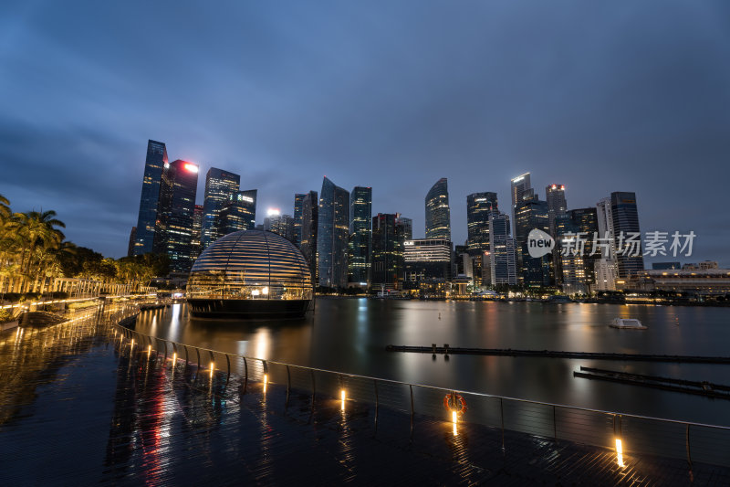 新加坡滨海湾金沙海滨奥林匹克夜景