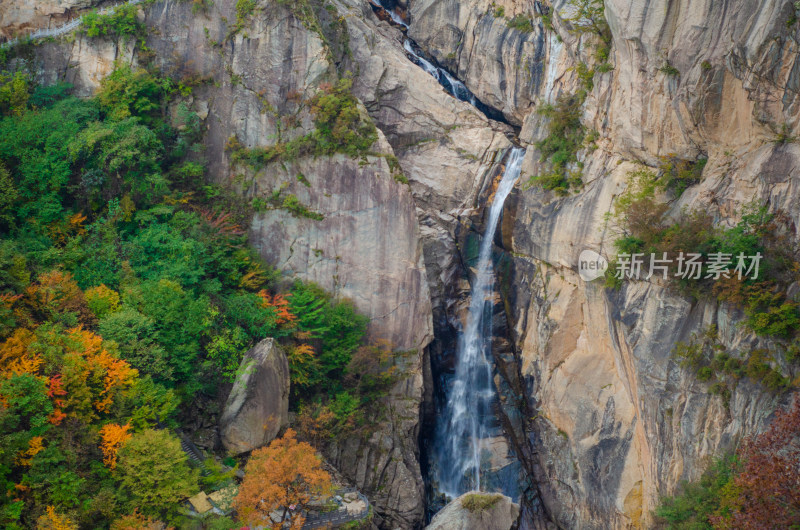 河南省洛阳白云山九龙潭秋天风景