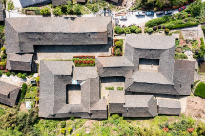 川东民居四合院古建筑老旧院落