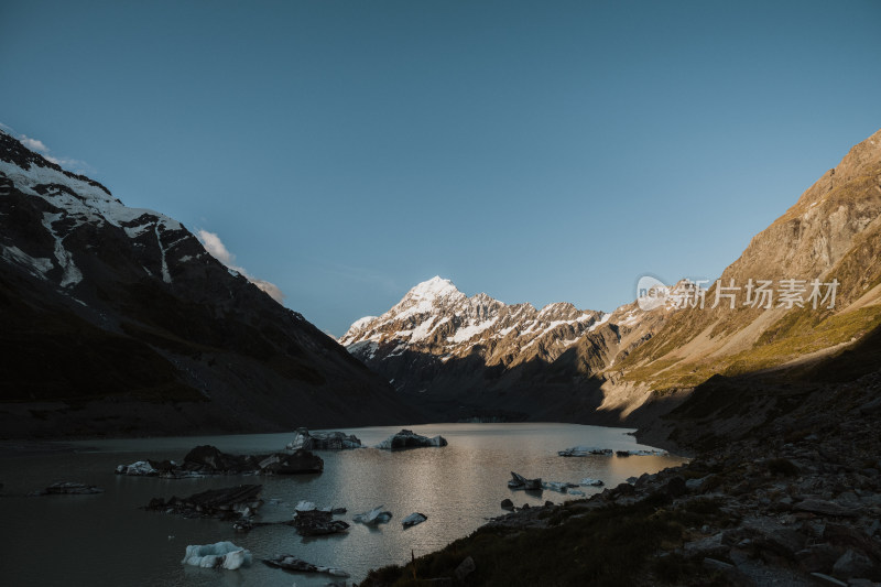 新西兰南阿尔卑斯库克雪山HookerValley步道